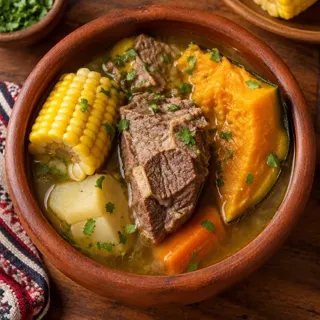 Pollo al horno – Con papas doradas o arroz. Incluye consomé y ensalada. en Amigo Turista, Vicuña